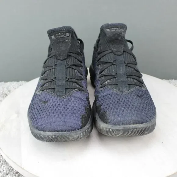 Nike LeBron 16 Low Basketball Shoes Mens 8.5 Black Blue Sneakers - Picture 3 of 9